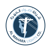 a blue and white logo with a man on a cross